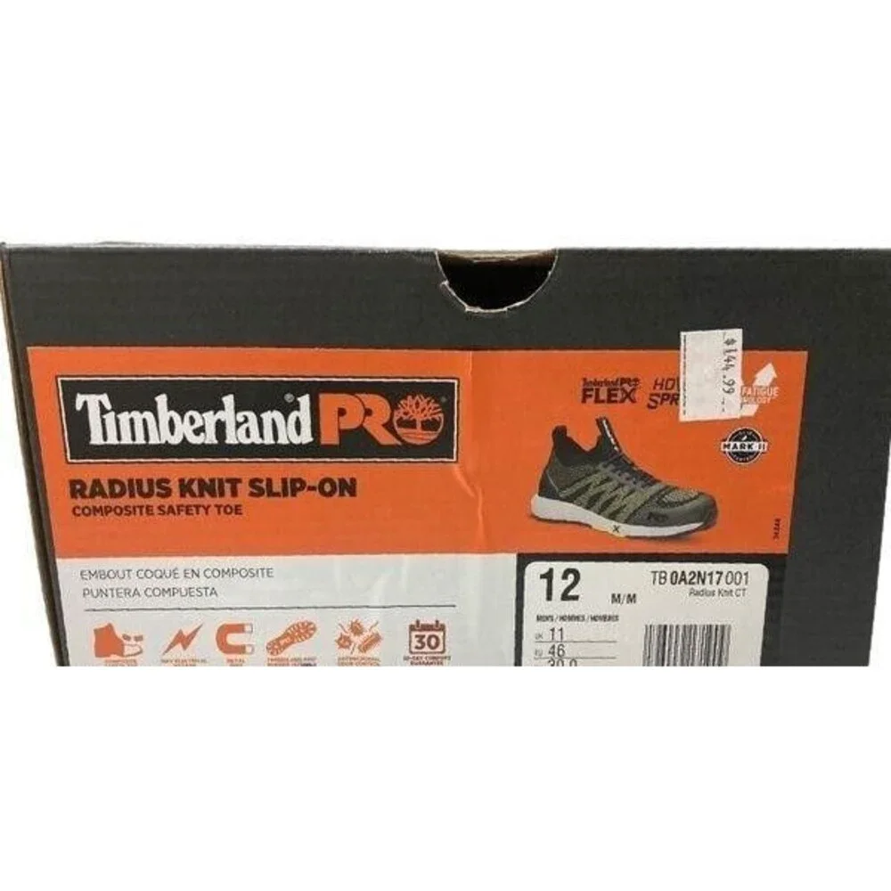 Timberland Pro Men's Radius Knit Slip On Safety Toe Shoes Size 12M New in Box